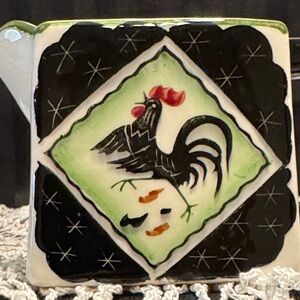 Enesco-like Creamer Featuring a Black Rooster